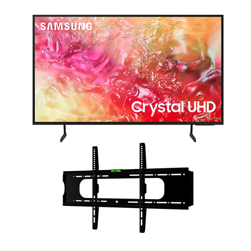 [شاشة تلفزيون سامسونج سمارت 65 بوصة بدقة 4K UHD، وتقنية LED مع ريسيفر داخلي - 65DU7000 مع حامل حائط فالكون] شاشة تلفزيون سامسونج سمارت 65 بوصة بدقة 4K UHD، وتقنية LED مع ريسيفر داخلي - 65DU7000 مع حامل حائط فالكون 