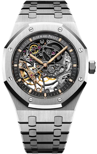 [Audemars piguet Audemars Piguet Royal Oak Double Balance Wheel Openworked watch, reference 15407ST -2] Audemars piguet Audemars Piguet Royal Oak Double Balance Wheel Openworked watch, reference 15407ST -2