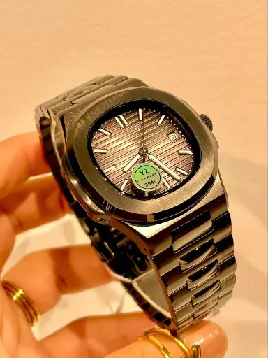 [Patek Philippe Nautilus watch featuring a black-plated -40]  Patek Philippe Nautilus watch featuring a black-plated -40