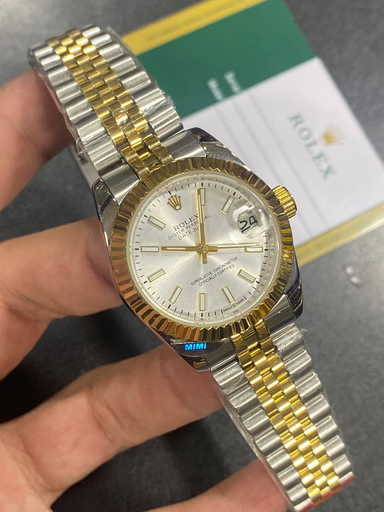 [Rolex Lady-Datejust with a silver dial, fluted bezel-58]  Rolex Lady-Datejust with a silver dial, fluted bezel-58